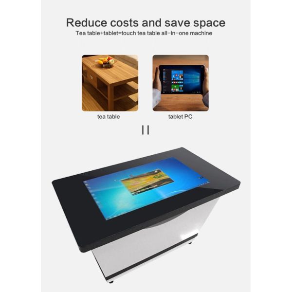 55 inch Modern Heat Proof Conference Table PC Multi Touch Screen Desks