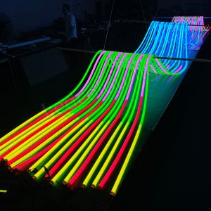 24V DMX Addressable RGB D25 Black Silicone 360-degree Neon Tube LED Club Lights