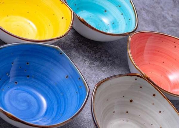 Cadmium Free Irregular Cereal Soup Bowl 5.5 6.75 8 10