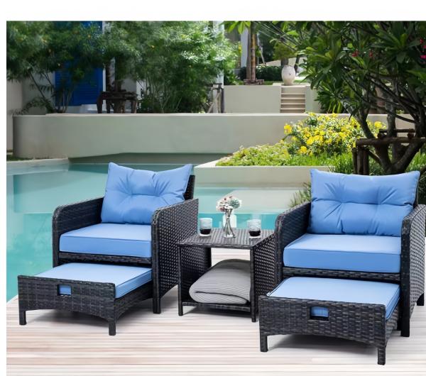 Garden Rattan Outdoor L Shaped Sofa Customized Sizes Patio Furniture Sets Garden Rattan Outdoor L Sofa