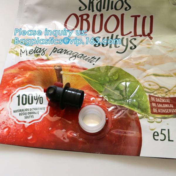 Wine Pouch Liquid Pack Bag, Drink Packaging Pouch With Spout, 3L 5L 10L 22L Plastic Aluminum Foil Wine Bag
