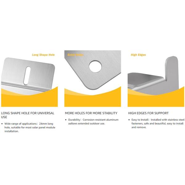 16 единиц Кэмперваны Солнечные панели Аксессуары Монтажные брекеты для черепичных крыш