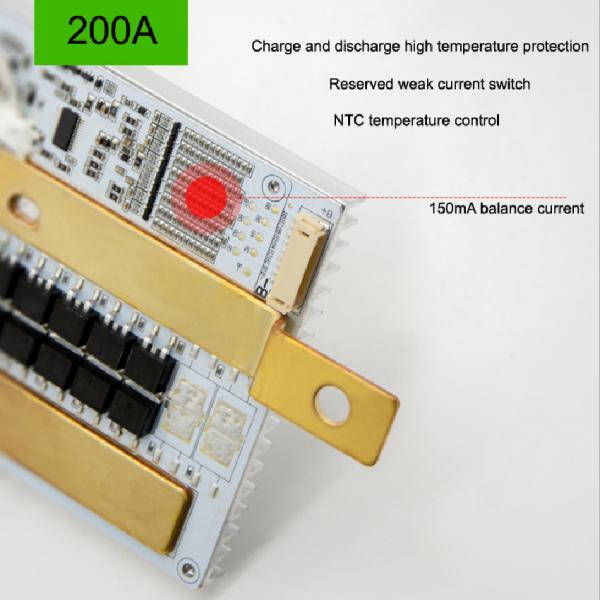 3S 4S 12V Lithium Battery Management System , Lifepo4 BMS 200A
