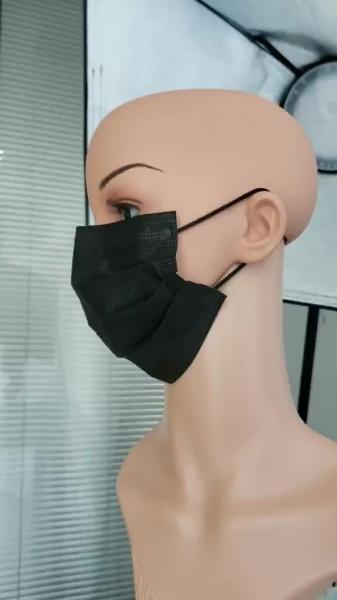 3 ply 4ply Medical Surgical Face mask Dental Black Face Mask TYPE IIR EN14683 Safety Non Woven fashionable disposable face mask