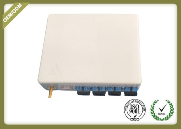 Small Size Fiber Optic Termination Box SC Adapters White Color For FTTH