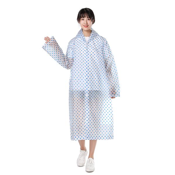 Rainy Outdoor Activity Hiking Long Reusable Waterproof EVA Raincoat for Adults