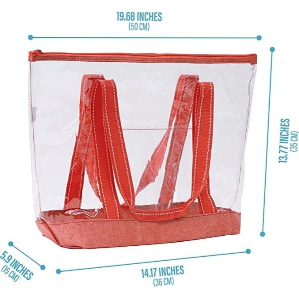 14 Inch Custom Shopping Bags With Logo Pvc Clear Tote Bag Stadium Outdoor Pool
