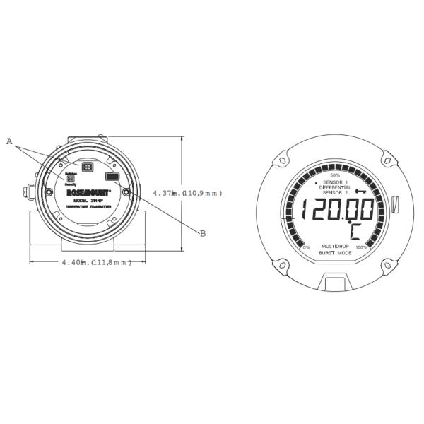 Rosemount 3144P Temperature Transmitter Using Rosemount X-well Technology