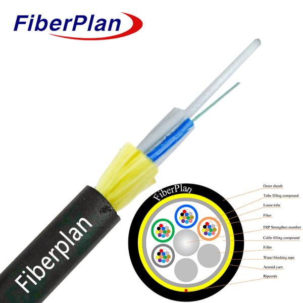Cabos de fibra óptica ADSS à prova d'água e resistentes a esmagamentos para uso externo