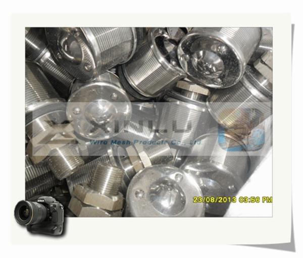 1,5 o fio de Ton Sand Water Filter Nozzles envolveu o entalhe 57mm DN de 0.2mm