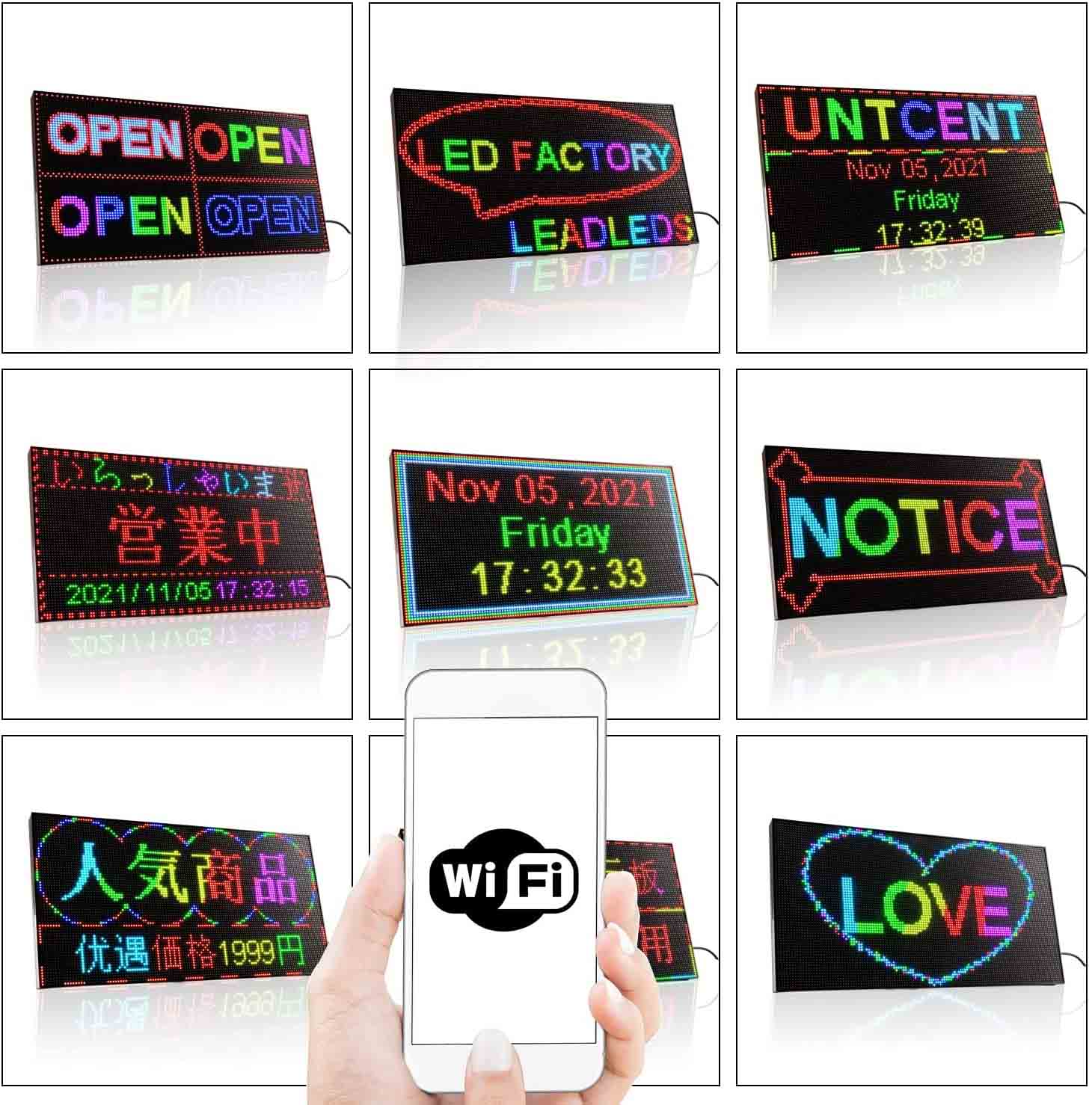 Открытые знаки СИД Signage P3 RGB цифров для на открытом воздухе показывать графиков