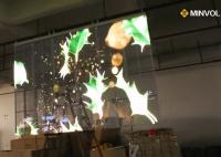 Brillo video de cristal de la pantalla P3.9 de la pared de Windows LED alto