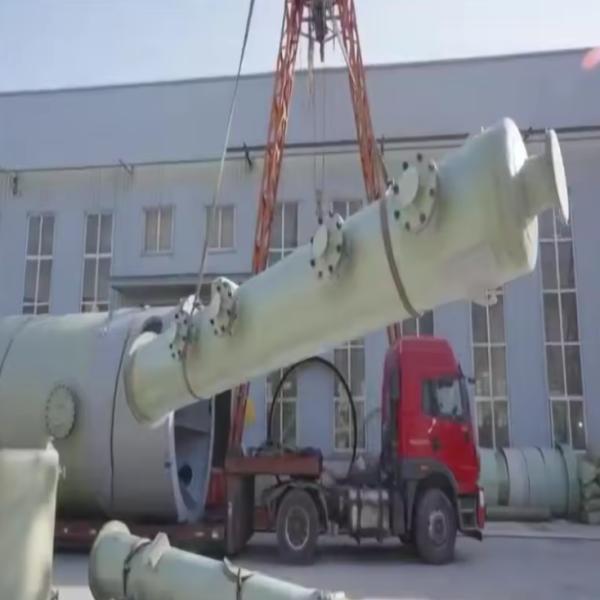 Wet Scrubber For Boiler, Flue Gas Desulfurization Tower FRP Environmentally Efficient Flue Fume Gas Desulfurization So2
