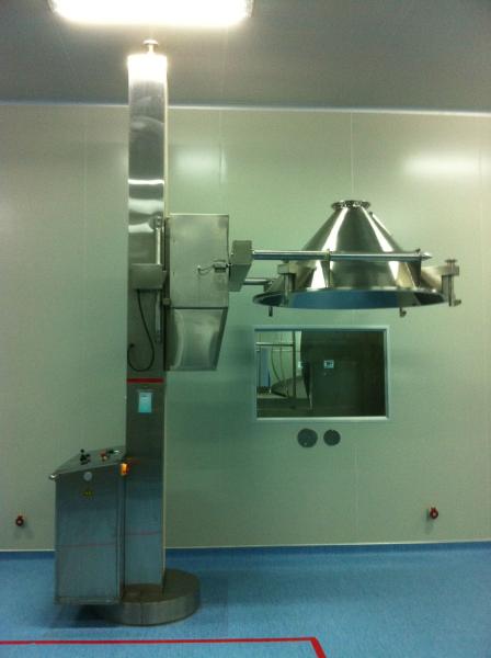 FBD Bowl Pharma Lifter Tippler Bin Lifter GMP Design SS304 AISI 304 AISI 316