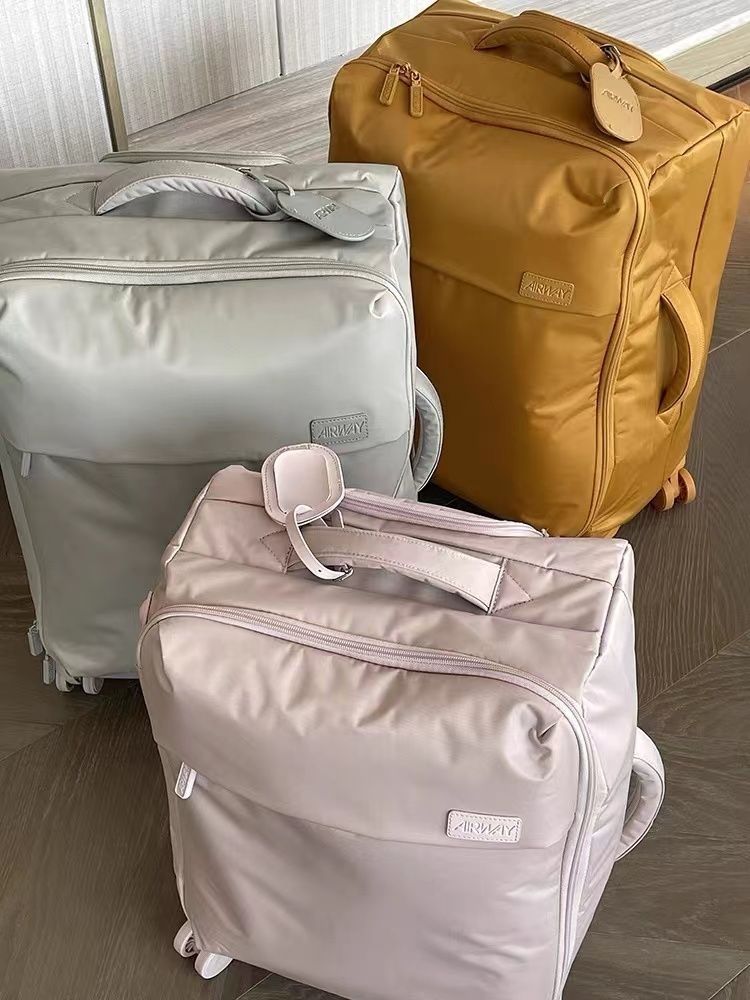 Ultra Lightweight Nylon Carry-On Luggage Waterproof Non-Woven Suitcase with Universal Spinner Wheels Unisex Portable Design