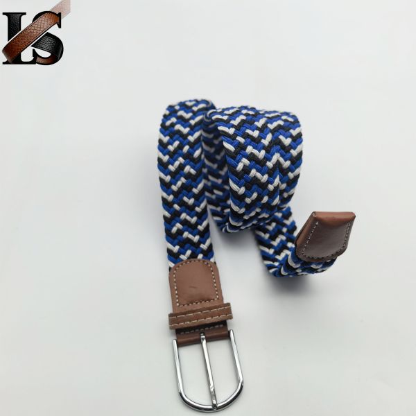 Custom Elastic Elastic Stretch Belt for Unisex Braided Belts Casual Web Weave Knitted Belts