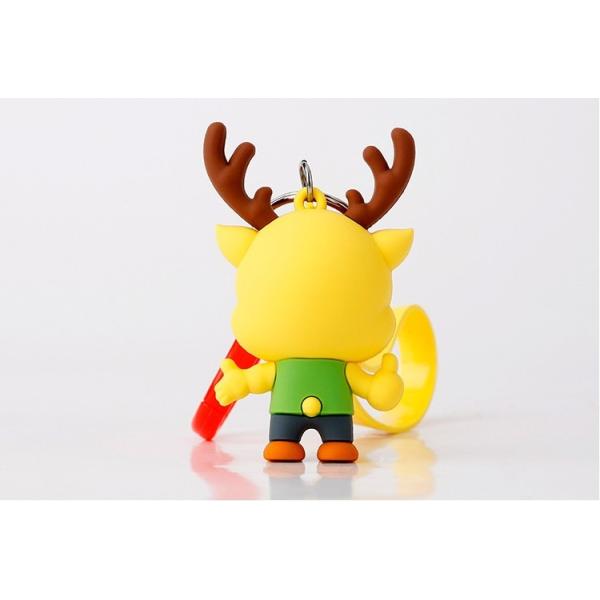 Custom Souvenir Soft PVC Rubber Movie Figure Miniature Attached To Metal Key Chain And Ring