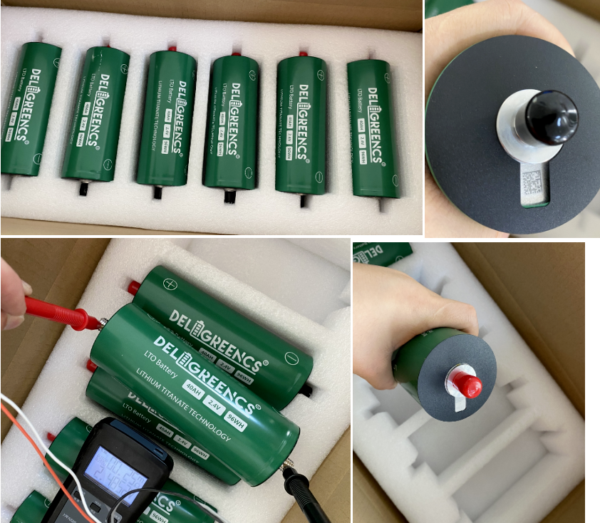 Первоначальная свежая батарея 2.3V 2.4V титаната лития гальванических элементов запаса LTO 40ah Deligreen ЕС