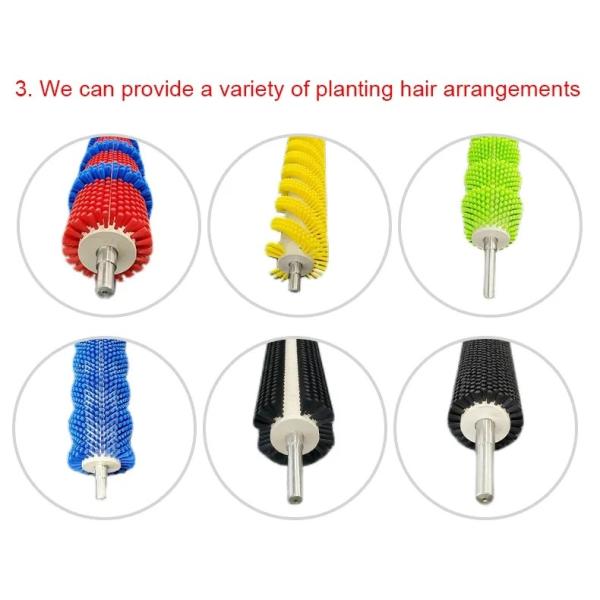 Цилиндрическая нейлоновая промышленная роликовая щетка для очистки конвейерных ремней