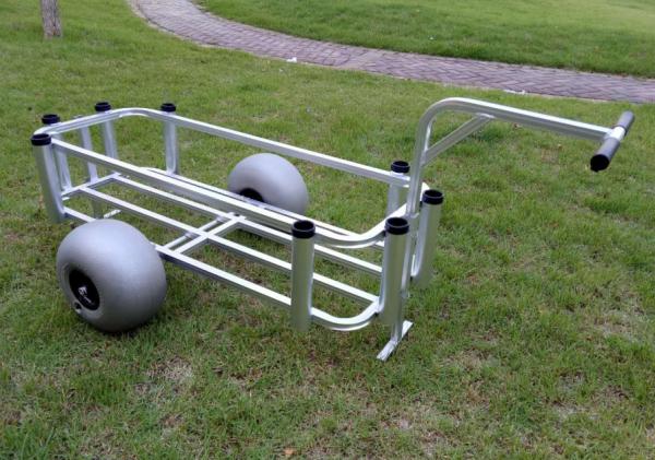 Foldable Steel Beach Wagon Cart Rustproof 150kg Capacity For Beach