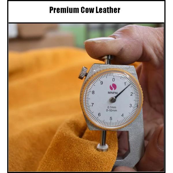 Durable Cow Leather Welding Clothes Long Coat Apron Protection Clothes PPE Safety Wear