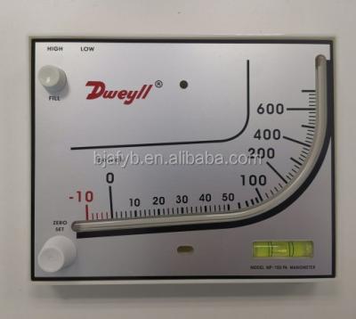 Manômetro de pressão diferencial de tipo vertical inclinado de plástico para Teste de óleo vermelho OEM