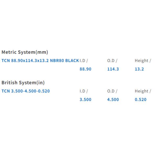 NBR80 Rotary Shaft Seals , Hydraulic Pump Oil Seal For Rotating Shaft TCN Style
