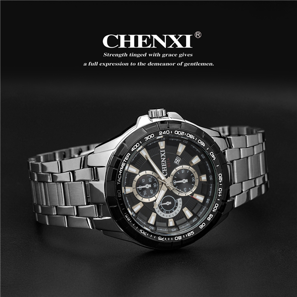 2015 Fashion Quartz Custom Man Watch Stainless Steel Case Back Watch Original CHENXI Watch