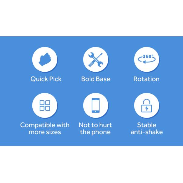 Black 5V 2.5A X Claw Motorcycle Phone Mount For Iphone 11 0.3KG