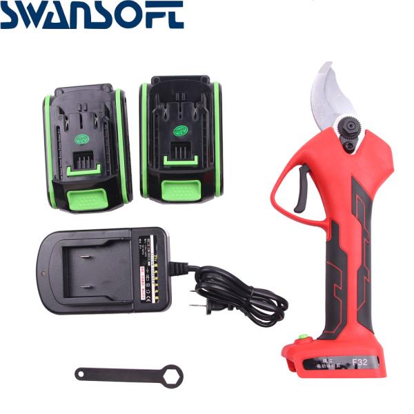 Swansoft 3.2CM Electric Pruning Scissors Shears with 21V 2.5Ah battery for vineyards and orchards