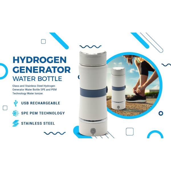 Desktop Hydrogen Water Generator with SPE PEM Rechargeable Bottle and Plastic Housing
