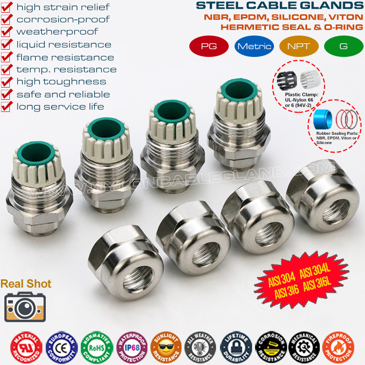 Кабельный ввод PG9 из нержавеющей стали SS304, SS316 и SS316L, герметичный разъем IP68 для провода 4–8 мм Кабельный ввод PG9 из нержавеющей стали SS304, SS316 и SS316L, герметичный разъем IP68 для провода 4–8 мм