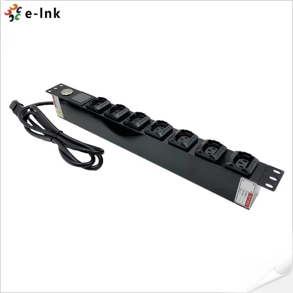 19 Inch 1U 8 Port Metered PDU Build-in Power meter with OLED display