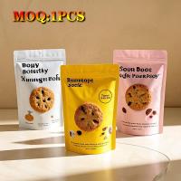 Sacs à café sur mesure à l' imprimerie Sacs de stand-up à chocolat, biscuits, collations Sacs Mylar Sacs d'emballage recyclables avec fenêtres et fermetures à glissière