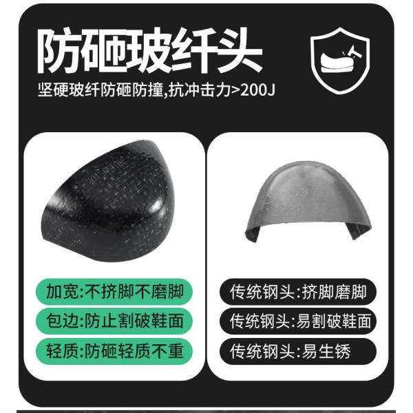 Wheat Cowhide Rubber Sole Glass Fiber Toe Security Guard Work Boots Anti Smashing Kevlar Anti-Proof Work Shoes
