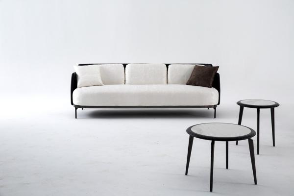 Living Room Metal Legs Contemporary Design Fabric Modern Sofa Set