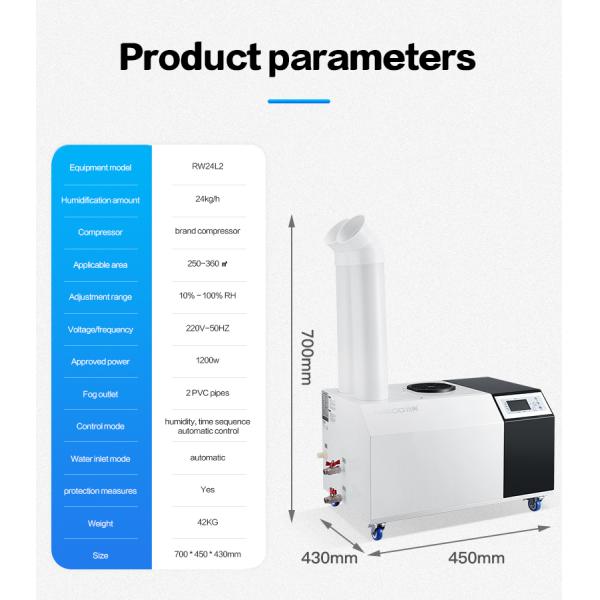 Big Capacity 3kg/H Automatic Modern High Fog Hospital Industrial Ultrasonic Humidifier