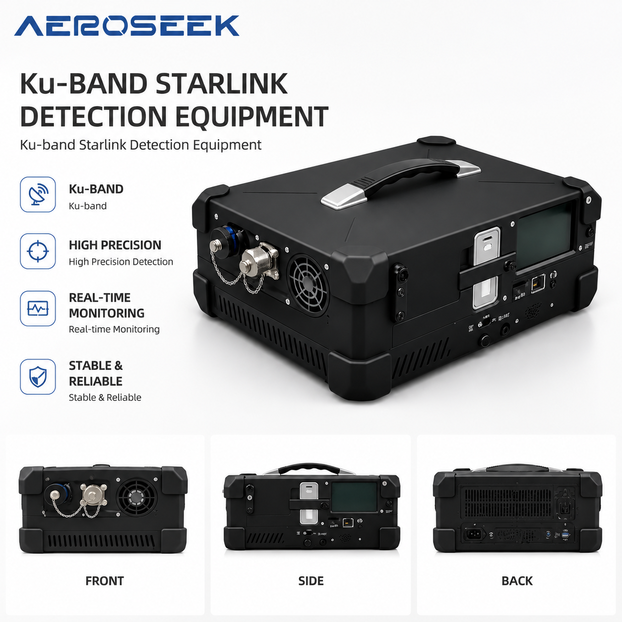 Portable 14GHz ~14.55GHz Wideband RF Monitoring and Detection System for Starlink Terminals