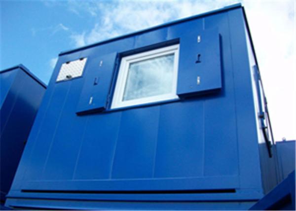 Recipiente modular moderno da casa - construção de aço galvanizada, bloco liso