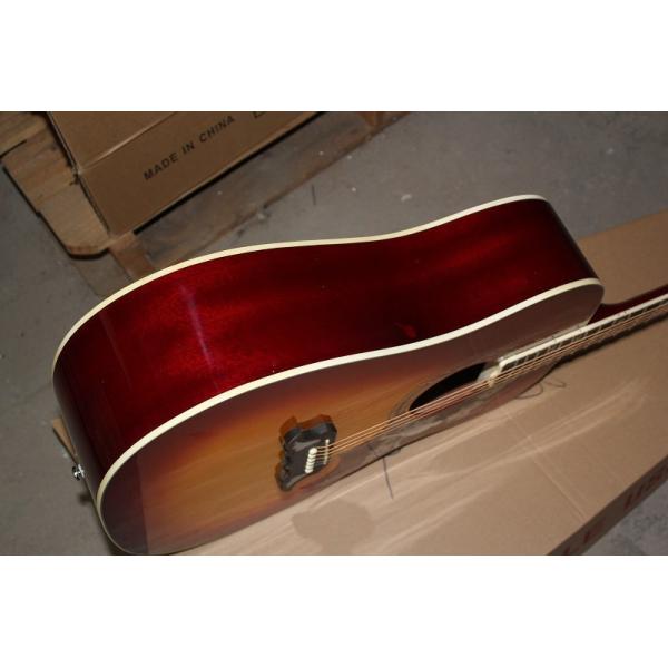 Custom Gibson 41 inch DOVE 20 frets rounded corner tobacco sunburst acoustic guitar with electric guitar's pickup