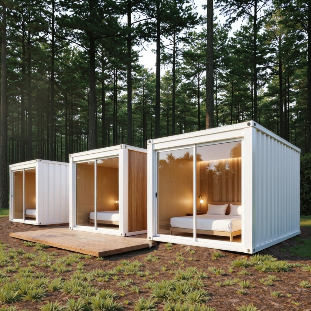 40ft Folding Container House with Sandwich Panel Material for Office Hotel Outdoor Warehouse Toilet Use