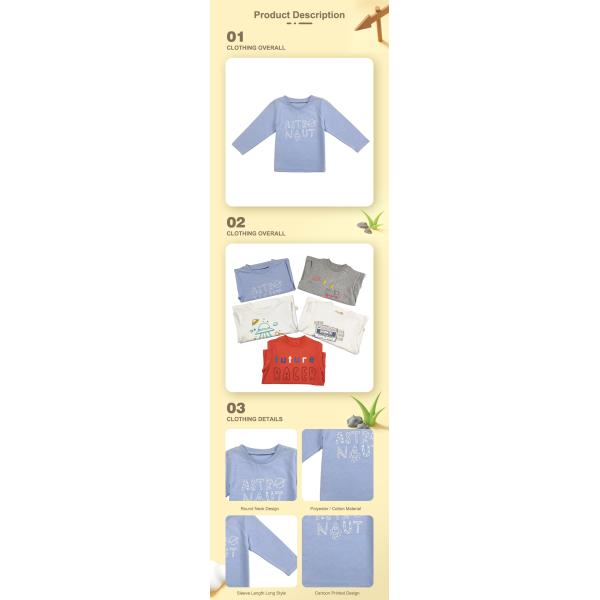 Infant Unisex Long Sleeve Autumn Tops Baby T-shirts in Casual Style with Customizable Logo