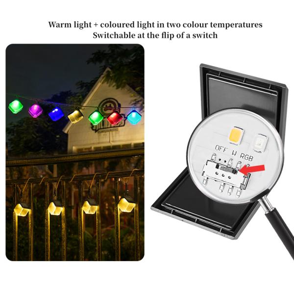 Solar Powered Ice Brick Chandelier Automatic and Waterproof for Outdoor Villa Hanging