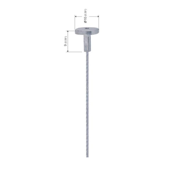 Cabo de aço inoxidável da corda de fio com componentes carimbados 10*9mm YW86024