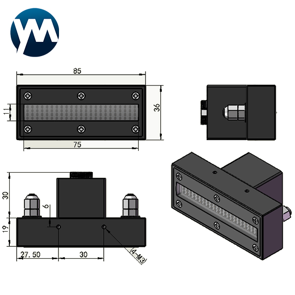 диод УДАРА SMD охладителя 385nm 395nm оборудования СИД 365nm 200W УЛЬТРАФИОЛЕТОВЫЙ леча