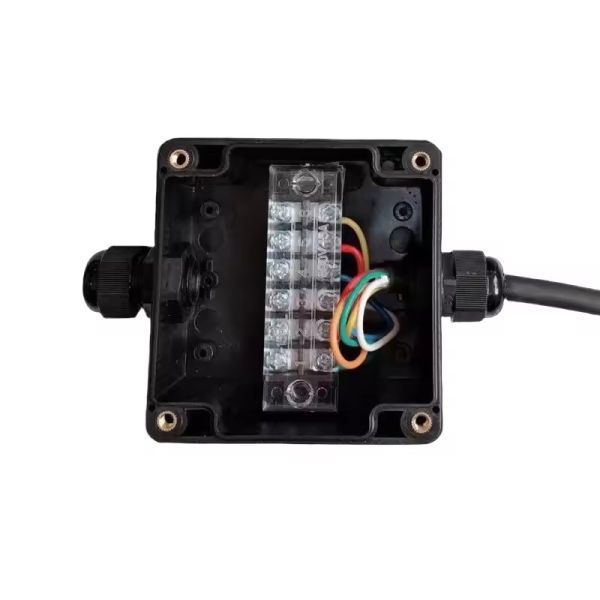 Black Outdoor Waterproof Cable Connector Junction Box With Terminals Electrical Wire Connection