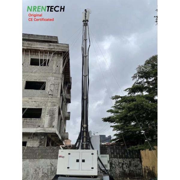 15m pneumatic telescopic mast 300kg payloads NR-3300-15000-300L for mobile telecommunication tower