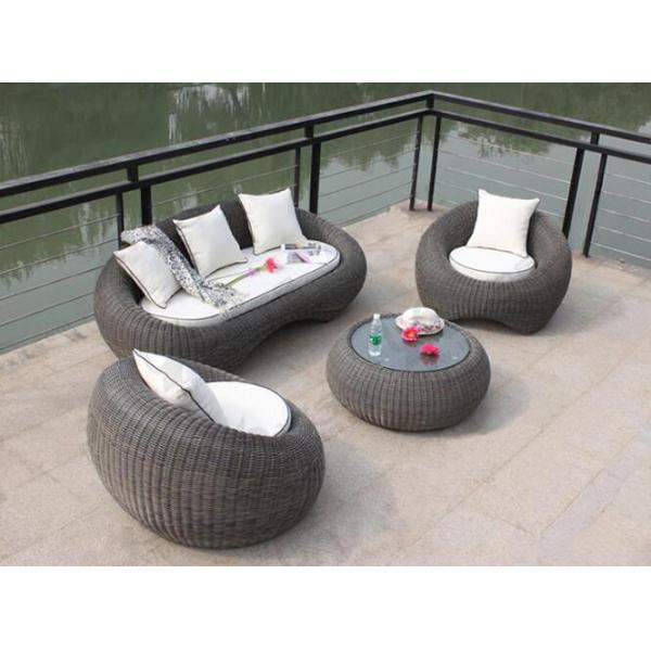Leisure Aluminium PE Rattan Wicker furniture Outdoor Garden Backyard Sofa sets wicker Patio sofa