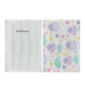 Couverture bébé sublimation vierge personnalisée en polaire super douce et flanelle, couvertures d'emmaillotage sublimation