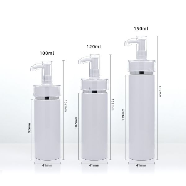 Customizable Capacity Acrylic Cosmetic Container with Press-Type Pump Head and Dual Texture Appearance